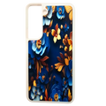 Blue and Gold Floral Design Samsung Galaxy S22 plus, Phone case