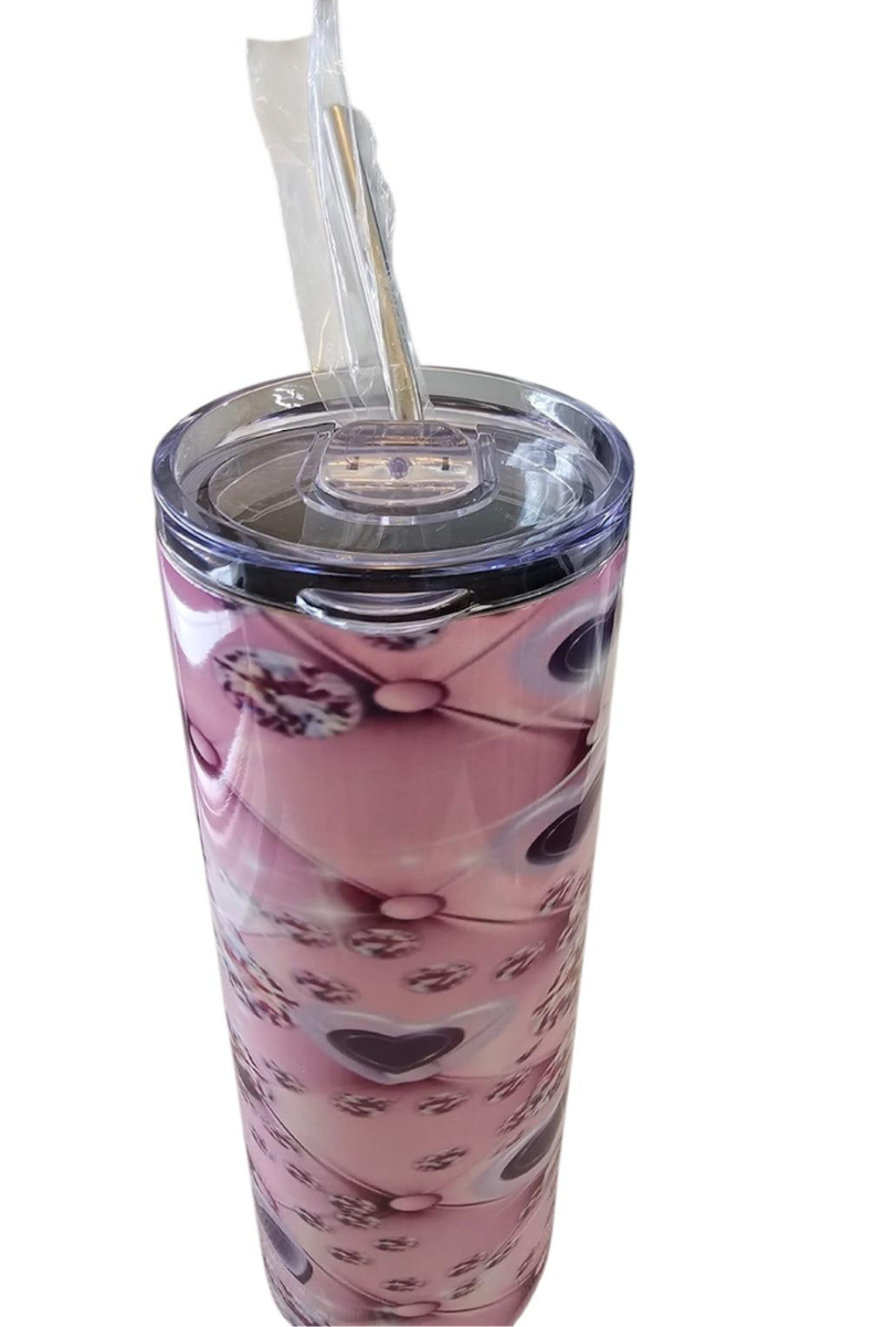 Pink 20oz stainless steel tumbler