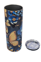 Blue Flower 20oz stainless steel tumbler