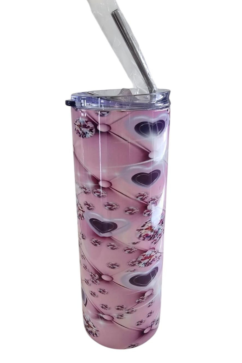 Pink 20oz stainless steel tumbler